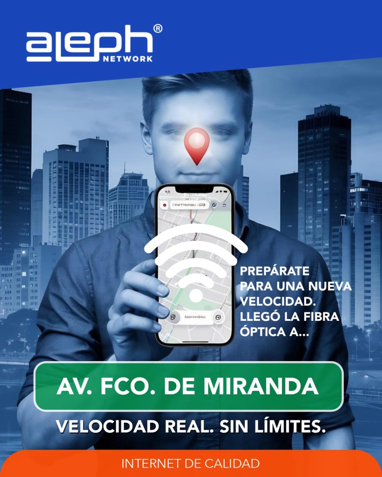 📍 ¡La fibra óptica llegó a Av. Fco. de Miranda!
Conéctate a una nueva velocidad con ALEPH Network y disfruta de internet estable, rápido y sin límites 📶

✅ Streaming sin interrupciones
✅ Videollamadas más fluidas
✅ Gaming y descargas a máxima velocidad

Porque mereces una conexión de calidad, todos los días. 💙 

#AlephNetwork #FibraÓptica #InternetSinLímites #VelocidadReal #ConectadosSiempre