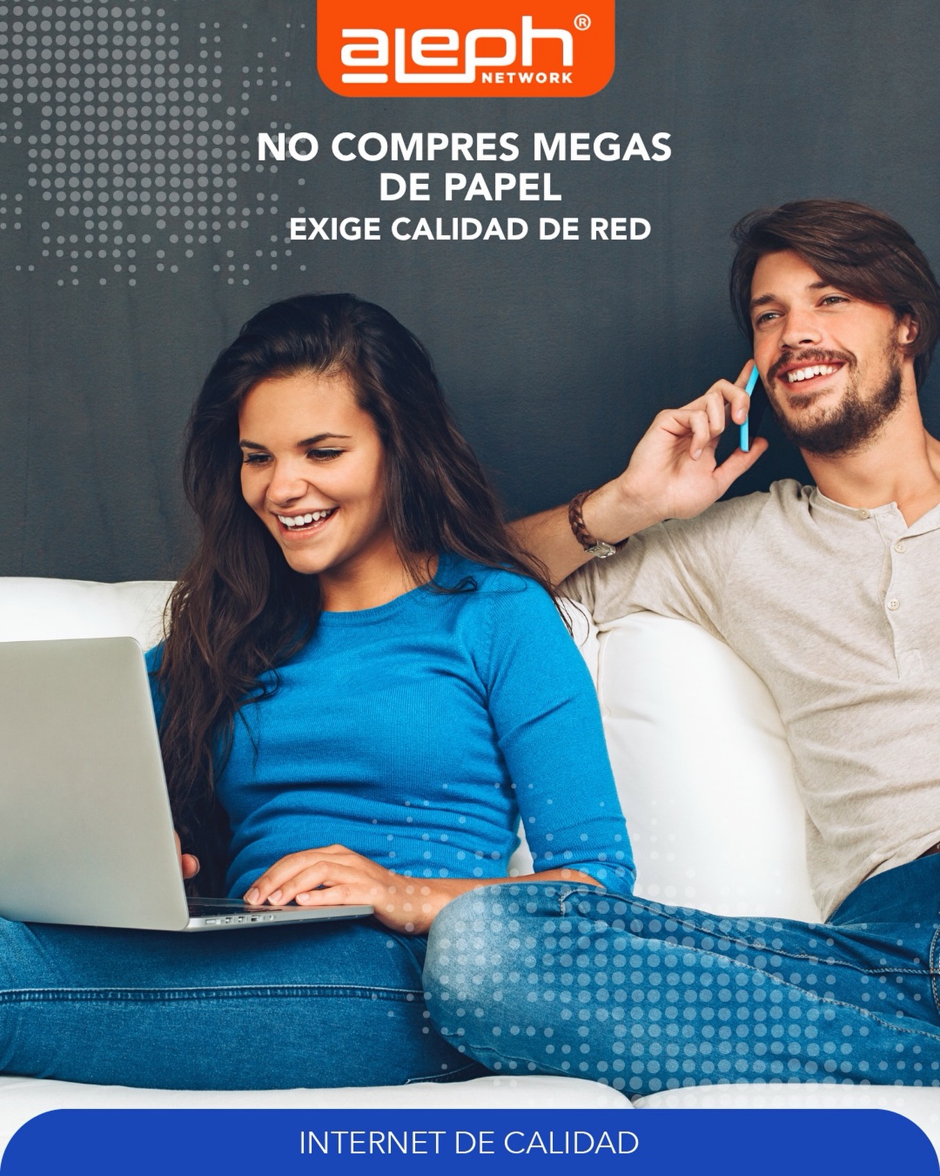 No compres megas de papel, exige calidad de red.

A menudo nos dejamos llevar por ofertas de cientos de megas a precios ridículos, pero olvidamos lo importante: la disponibilidad de la red, la latencia y el soporte. Una red de alta calidad te garantiza que los megas que contratas funcionen de verdad, sin fluctuaciones ni saturación en horas pico. En @alephnetwork priorizamos la estabilidad de tu conexión.